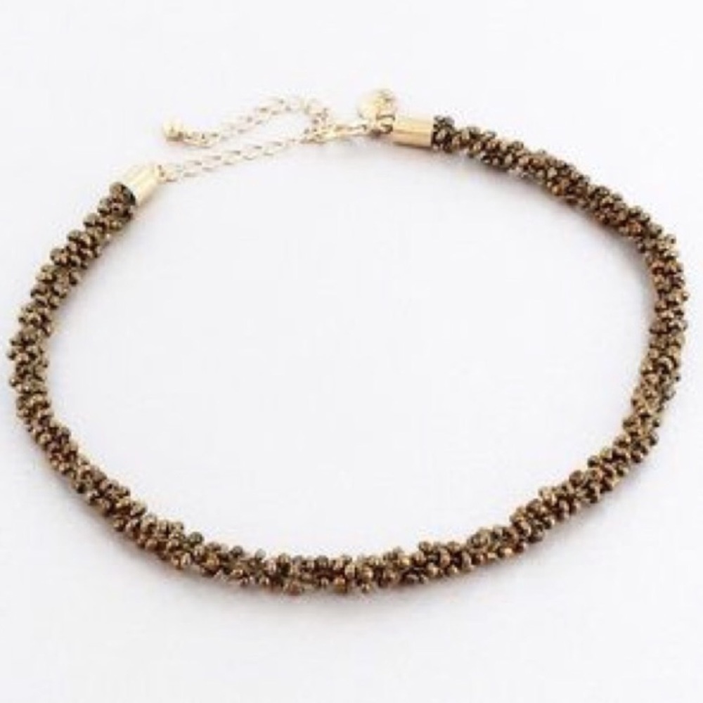🆕 Bronze Seed Beads Adjustable Choker Necklace